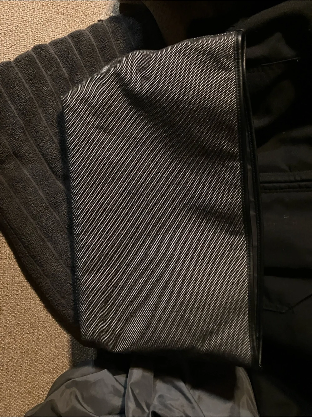 Coach purse , dark gray , top zip with shoulder strap , like new